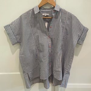 Madewell boxy button up blouse - size XS, NWT!